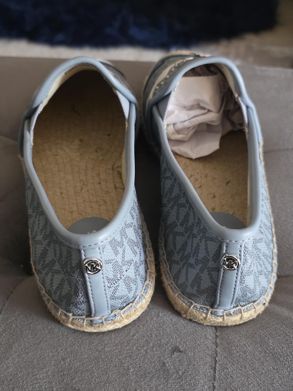 Michael Kors MK Nautical Espadrille Flats Blue Sailboat Lighthouse Size 8.5 New - Picture 4 of 13